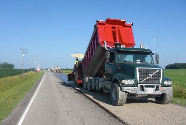 A chip seal treatment can waterproof a pavement before an asphalt overlay.