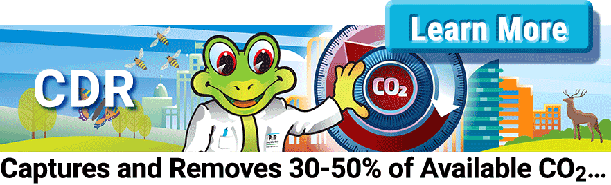 CDR captures and removes 30-50% of available CO2...